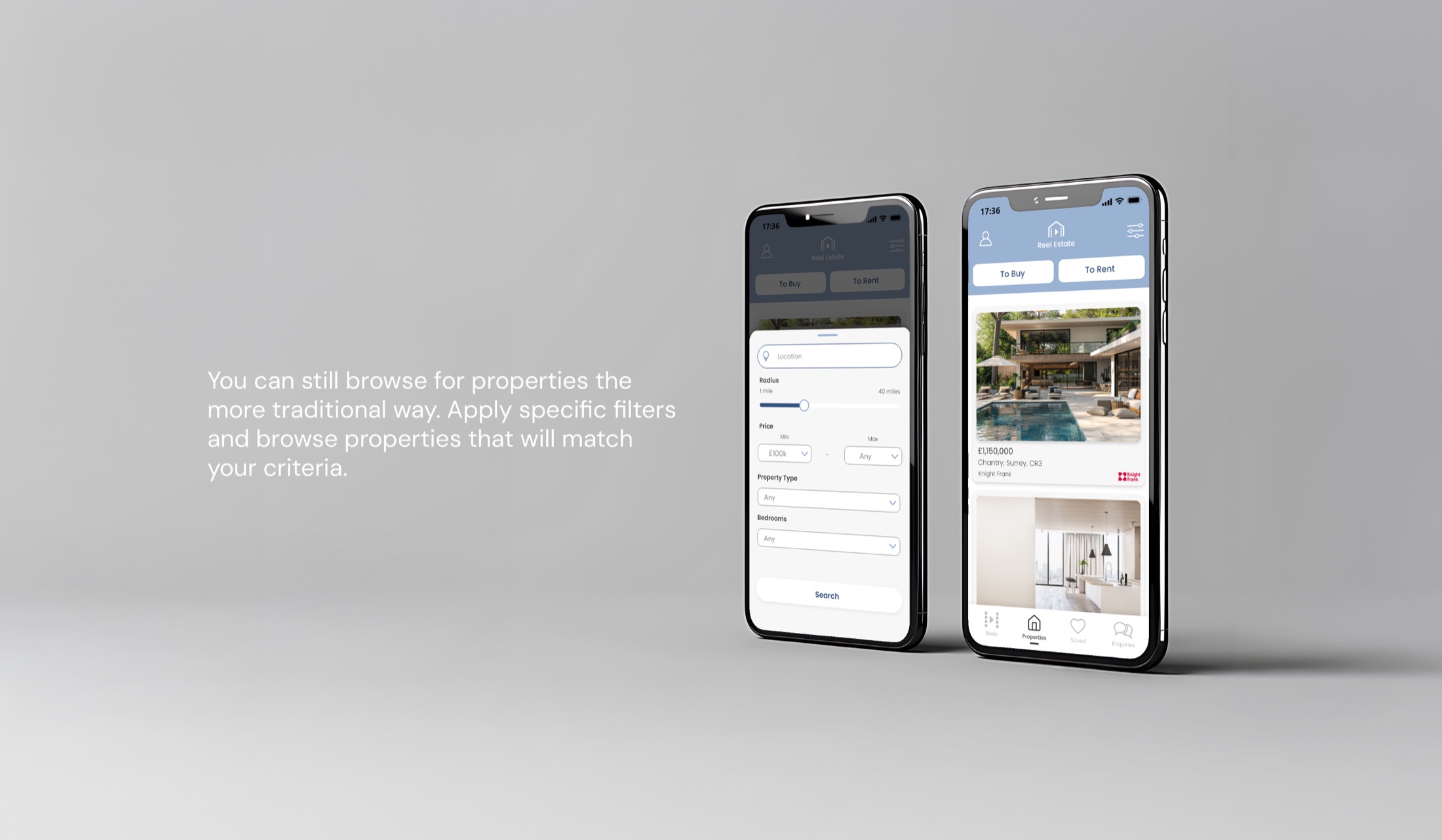 ReelEstate app screens, 3 of 6