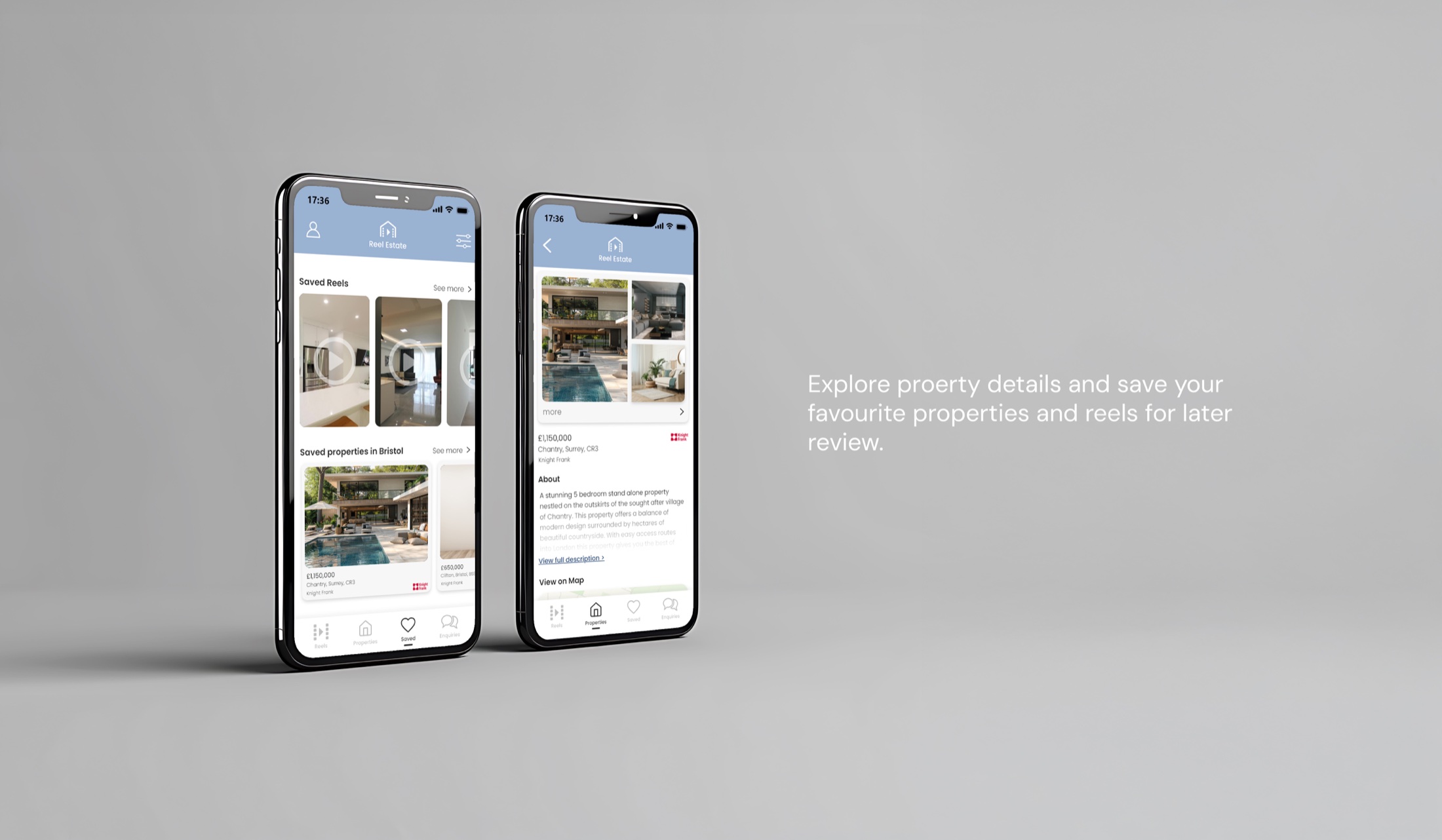 ReelEstate app screens, 4 of 6