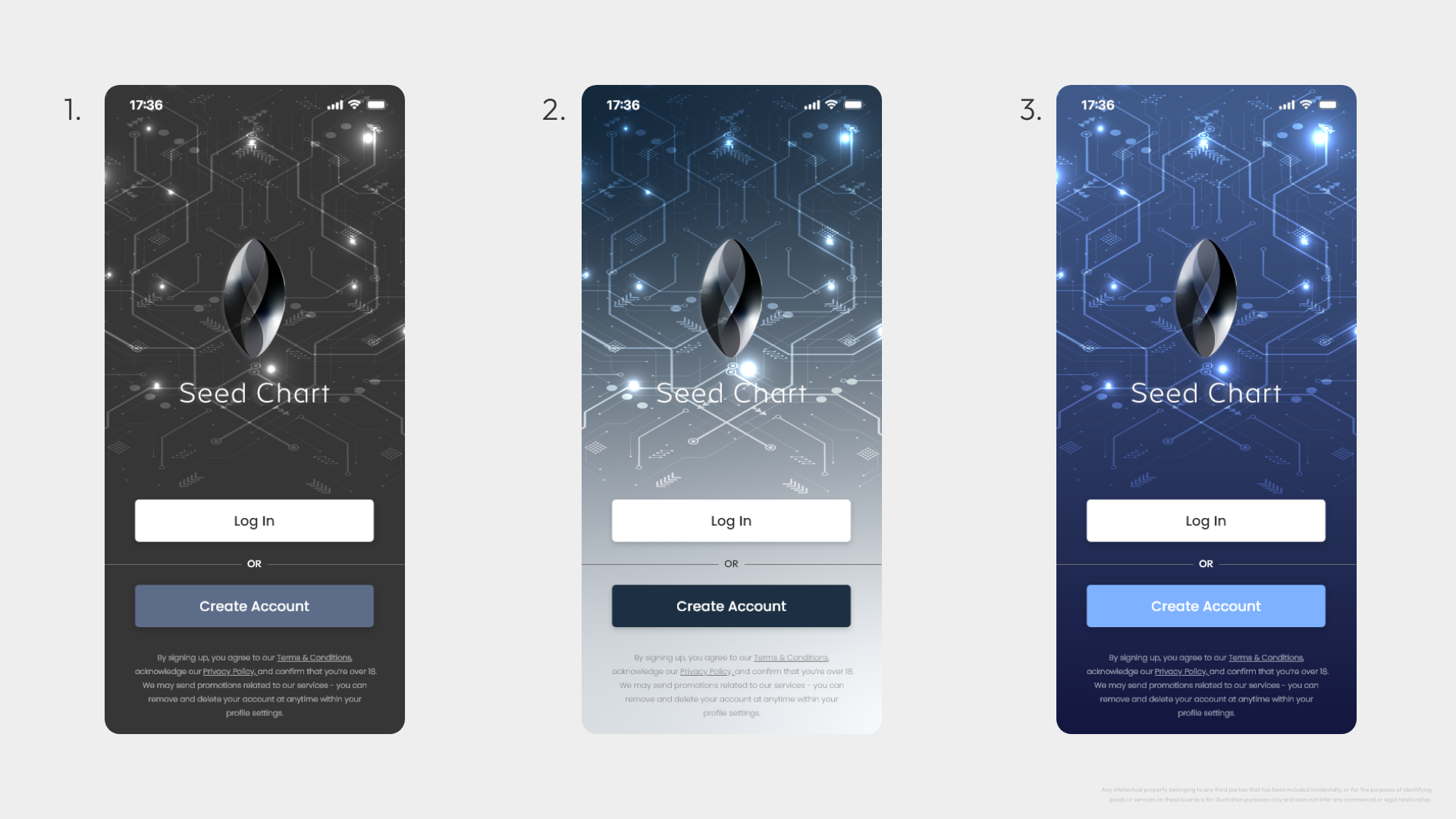 Additional Seed Chart UI concept, 1 of 3