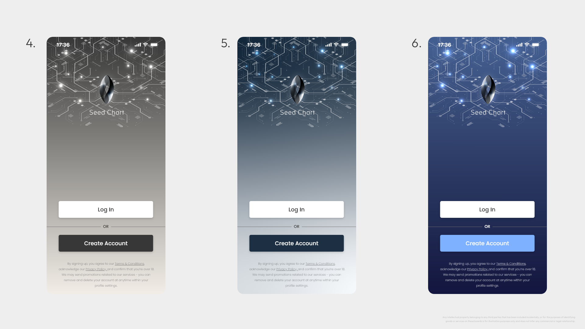 Additional Seed Chart UI concept, 2 of 3