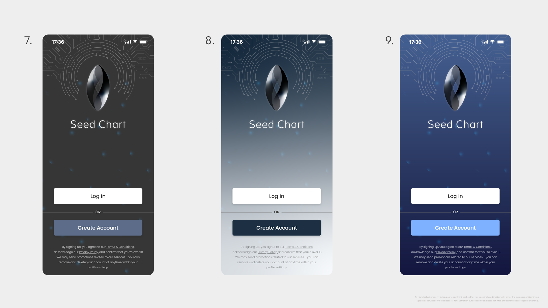 Additional Seed Chart UI concept, 3 of 3
